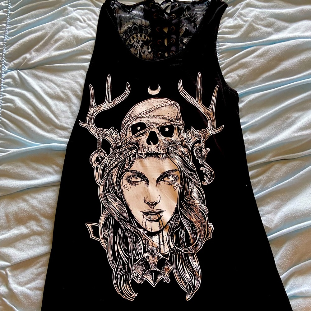 Killstar Moon Magic Lace-Up Tunic